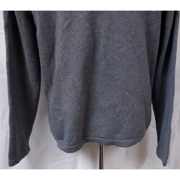 Eddie Bauer Mens Large Grey 1/4 Zip Tight Knit Pullover Heavyweight Sweater - Picture 9 of 14